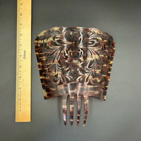 Vintage Spanish Mantilla Bridal Hair Comb - Picture 3 of 3